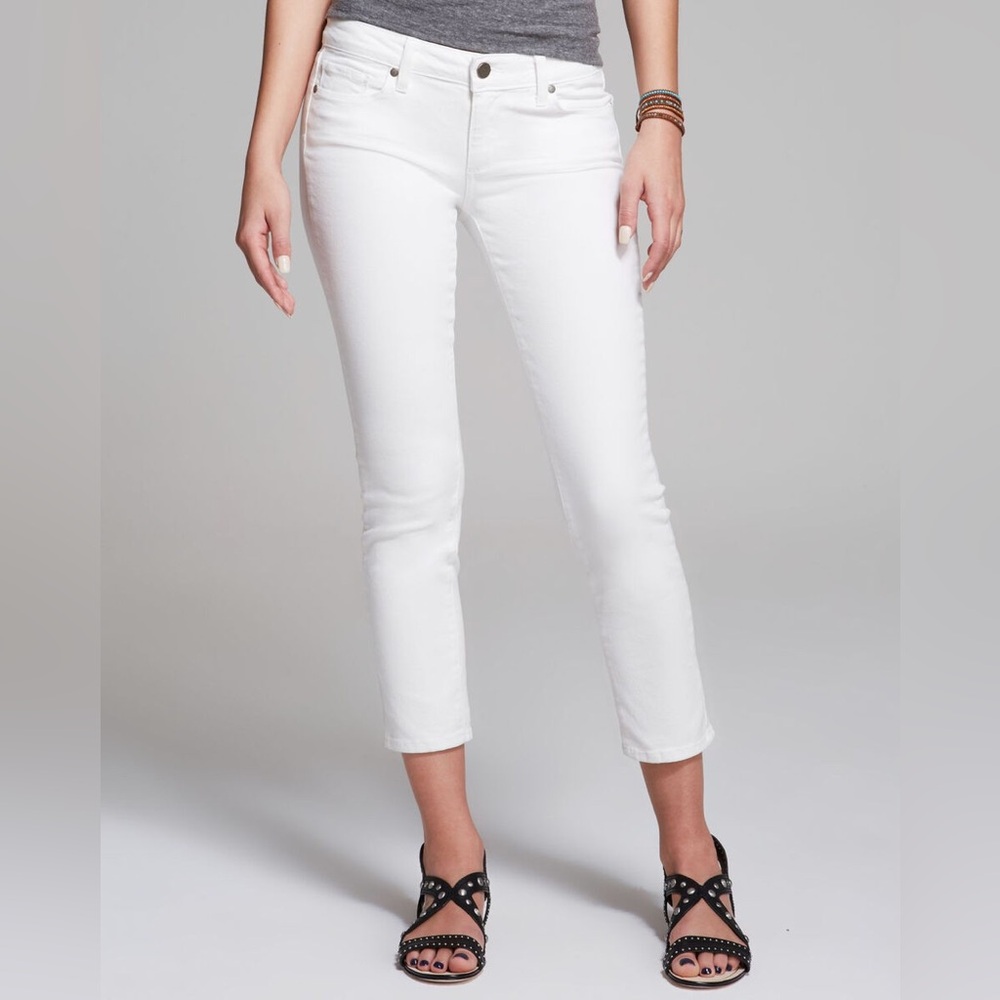 Paige “Kylie Crop” White Jeans